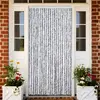 Image de vidaXL Moustiquaire Blanc et gris 90x200 cm Chenille