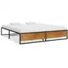 Image de vidaXL Cadre de lit sans matelas noir métal 160x200 cm