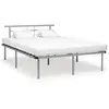 Image de vidaXL Cadre de lit sans matelas gris métal 140x200 cm