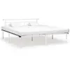 Image de vidaXL Cadre de lit sans matelas blanc métal 180x200 cm