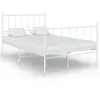 Image de vidaXL Cadre de lit sans matelas blanc métal 120x200 cm