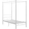 Image de vidaXL Cadre de lit à baldaquin sans Matelas Blanc métal 100x200 cm
