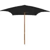 Image de vidaXL Parasol de jardin avec mât en bois noir 200x300 cm