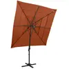 Image de vidaXL Parasol de jardin à 4 niveaux avec mât en aluminium terre cuite