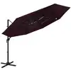Image de vidaXL Parasol de jardin à 4 niveaux mât en aluminium rouge bordeaux