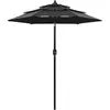 Image de vidaXL Parasol de jardin à 3 niveaux avec mât en aluminium noir