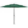 Image de vidaXL Parasol de jardin à 3 niveaux avec mât en aluminium vert 3 m