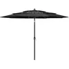 Image de vidaXL Parasol de jardin à 3 niveaux avec mât en aluminium anthracite