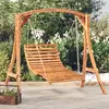Image de vidaXL Lit balançoire Bois courbé avec finition en teck 115x147x46 cm