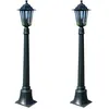 Image de vidaXL 2x Lampes de Jardin Luminaire d'Allée Eclairage de Patio Lanterne de Jardin Lampe sur Pied de Terrasse Arrière-cour Extérieur 105 cm