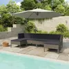 Image de vidaXL Salon de jardin 6 pcs avec coussins résine tressée gris
