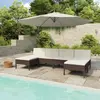 Image de vidaXL Salon de jardin 6 pcs avec coussins Résine tressée Marron