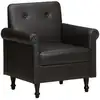 Image de vidaXL Chaise cabriolet noir cuir véritable