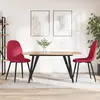 Image de vidaXL Chaises à manger lot de 2 Rouge bordeaux Velours