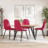 Image de vidaXL Chaises à manger lot de 4 Rouge bordeaux Velours