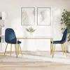 Image de vidaXL Chaises à manger lot de 2 Bleu Velours