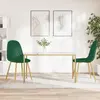 Image de vidaXL Chaises à manger lot de 2 Vert foncé Velours