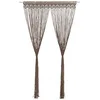 Image de vidaXL Rideau Séparateur de Pièce Store de Fenêtre Rideau de Fenêtre Rideau de Porte Vitrine Maison Intérieur Macramé Taupe 140x240 cm Coton