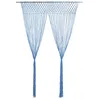 Image de vidaXL Rideau Séparateur de Pièce Store de Fenêtre Rideau de Porte Rideau de Fenêtre Vitrine Maison Intérieur Macramé Bleu 140x240 cm Coton