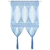 Image de vidaXL Rideau Séparateur de Pièce Rideau de Porte Store de Fenêtre Rideau de Fenêtre Vitrine Intérieur Maison Macramé Bleu 140x240 cm Coton