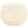 Image de Pouf fait à la main en macramé 45x30 cm Coton