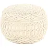 Image de vidaXL Pouf fait à la main en macramé 45x30 cm Coton