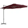 Image de vidaXL Parasol de jardin en porte-à-faux mât en acier rouge bordeaux
