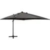 Image de Parasol de jardin en porte à faux avec mât et lumières LED