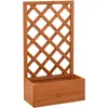 Image de vidaXL Jardinière à treillis de jardin Orange 50x25x90cm Bois de sapin