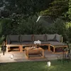 Image de vidaXL Salon de jardin 6 pcs avec coussin Bois d'acacia solide