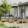 Image de vidaXL Salon de jardin 11 pcs avec coussin Bois d'acacia solide