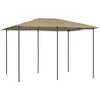 Image de vidaXL Belvédère Tonnelle de Terrasse Chapiteau de Jardin Pavillon de Patio Tente de Réception d'Extérieur 3x4x2,6 m Taupe 160 g/m²