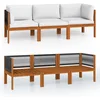 Image de vidaXL Canapé de Jardin 3 Places avec Coussin en Bois d'acacia et Corde