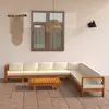 Image de vidaXL Salon de jardin 9 pièces avec coussins 100 x 60 cm Bois d'acacia