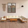Image de vidaXL Salon de jardin 10 pièces avec coussins 100 x 60 cm Bois d'acacia