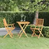 Image de vidaXL Ensemble à manger de jardin pliable 3 pcs Bois d'acacia solide
