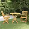 Image de vidaXL Ensemble à manger de jardin pliable 3 pcs Bois d'acacia solide