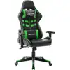 Image de vidaXL Chaise de jeu Noir et vert Cuir artificiel