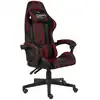 Image de vidaXL Fauteuil de jeux vidéo Noir et rouge bordeaux Similicuir