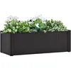 Image de vidaXL Lit surélevé de jardin système arrosage Anthracite 100x43x33 cm