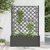 Image de vidaXL Lit surélevé de jardin treillis système d'arrosage Anthracite