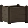 Image de vidaXL Lit Surélevé de Jardin Jardinière d'Extérieur Pot de Fleurs Bac à Plantes Lit de Plantation Plate-Bande Cour PP Moka 43x43x35 cm