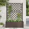 Image de vidaXL Jardinière avec treillis 100x43x142 cm PP Moka