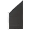 Image de vidaXL Panneau de clôture WPC 95x(105-180) cm Noir