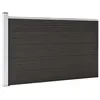 Image de vidaXL Panneau de Clôture Barrière de Jardin Mur de Clôture Bordure de Balcon Patio Terrasse Arrière-Cour Extérieur WPC 175x105 cm Noir