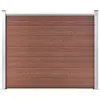 Image de vidaXL Panneau de clôture WPC 180x146 cm Marron
