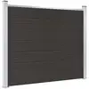 Image de vidaXL Panneau de clôture WPC 180x146 cm Noir