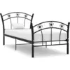 Image de vidaXL Cadre de lit sans matelas noir métal 90x200 cm