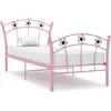 Image de vidaXL Cadre de lit sans matelas rose métal 90x200 cm