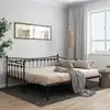 Image de vidaXL Cadre de canapé-lit extensible sans matelas Noir Métal 90x200cm